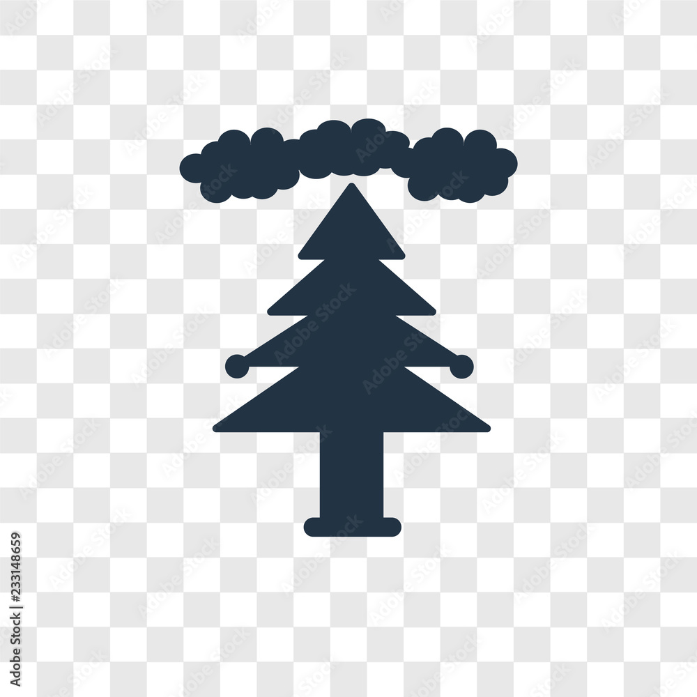 Poster forest vector icon isolated on transparent background, forest transparency logo design