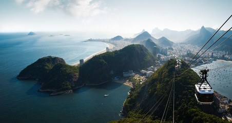 Panorama of Rio de Janeiro from Sugarloaf mountain, Brazil