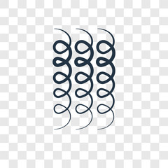 Curling hair vector icon isolated on transparent background, Curling hair transparency logo design