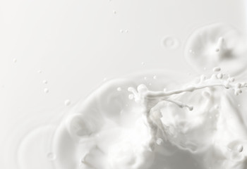 Splash of fresh milk - obrazy, fototapety, plakaty