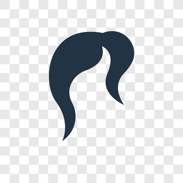 Logo Concept Of Hair Wig Sign On Transparent Background Logo Concept Of Hair Wig Sign On Transparent Background