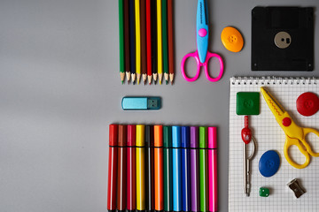 background with color pencils