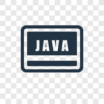 Java vector icon isolated on transparent background, Java transparency logo design