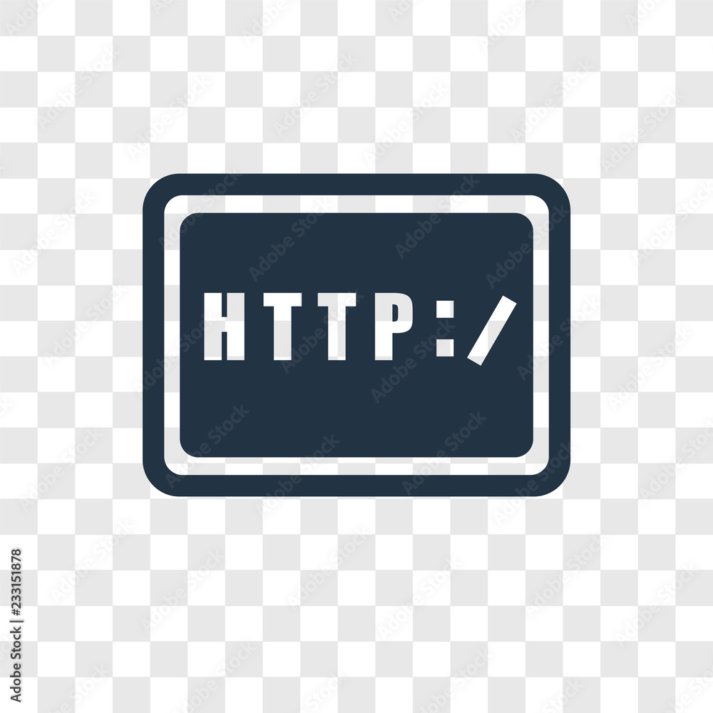 Poster http vector icon isolated on transparent background, http transparency logo design