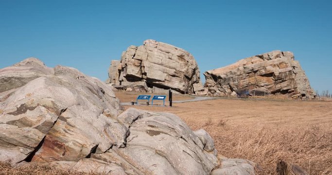 Motion timelapse of the Big Rock near Okotoks Alberta