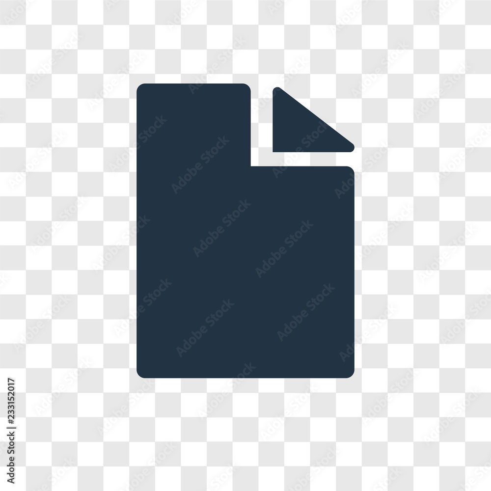 Poster file vector icon isolated on transparent background, file transparency logo design