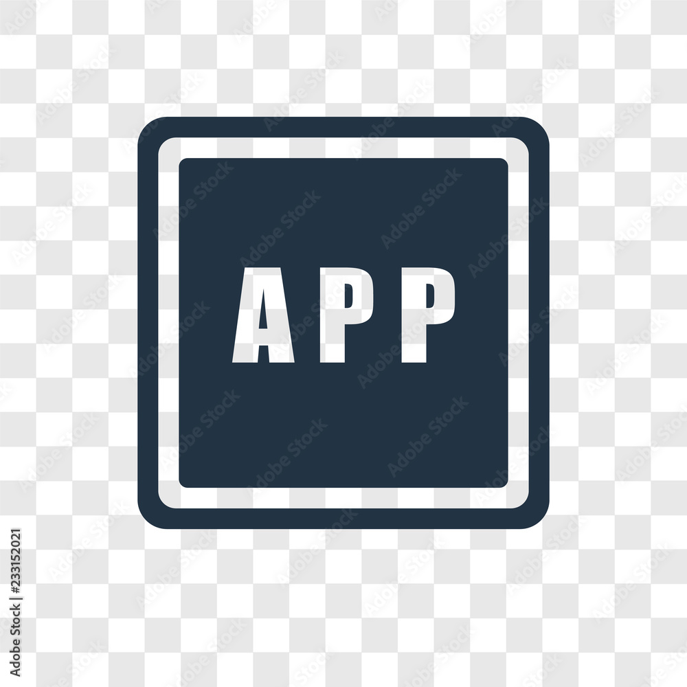 Poster app vector icon isolated on transparent background, app transparency logo design