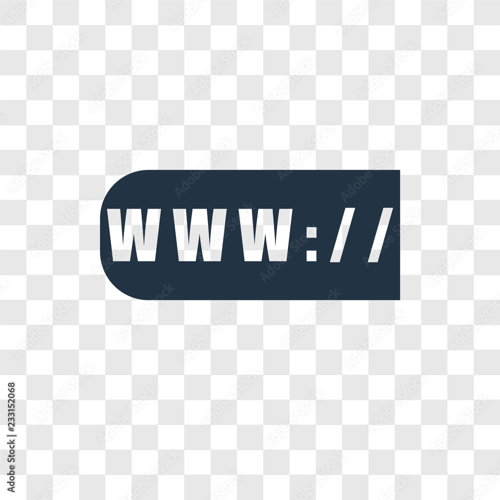 Poster www vector icon isolated on transparent background, www transparency logo design