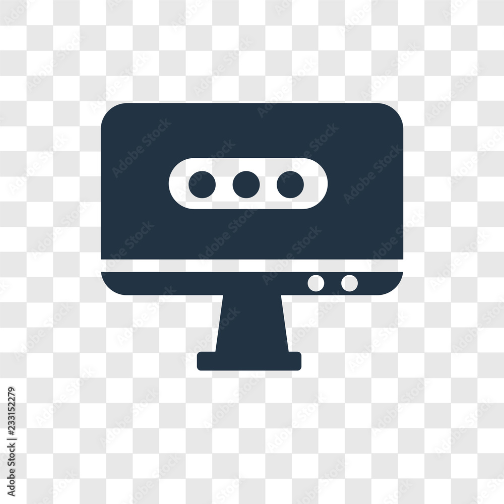 Poster password vector icon isolated on transparent background, password transparency logo design
