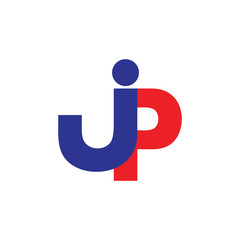 letters jp linked simple logo