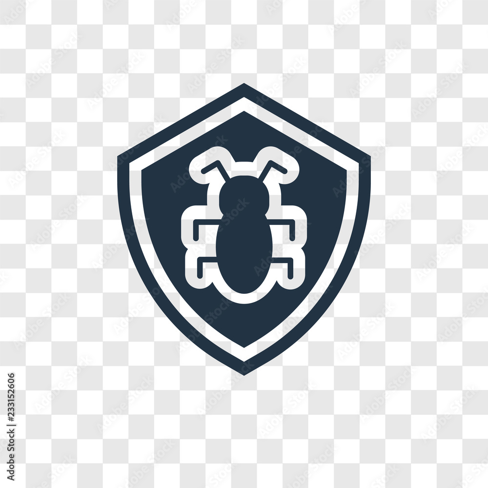 Poster bug report vector icon isolated on transparent background, bug report transparency logo design