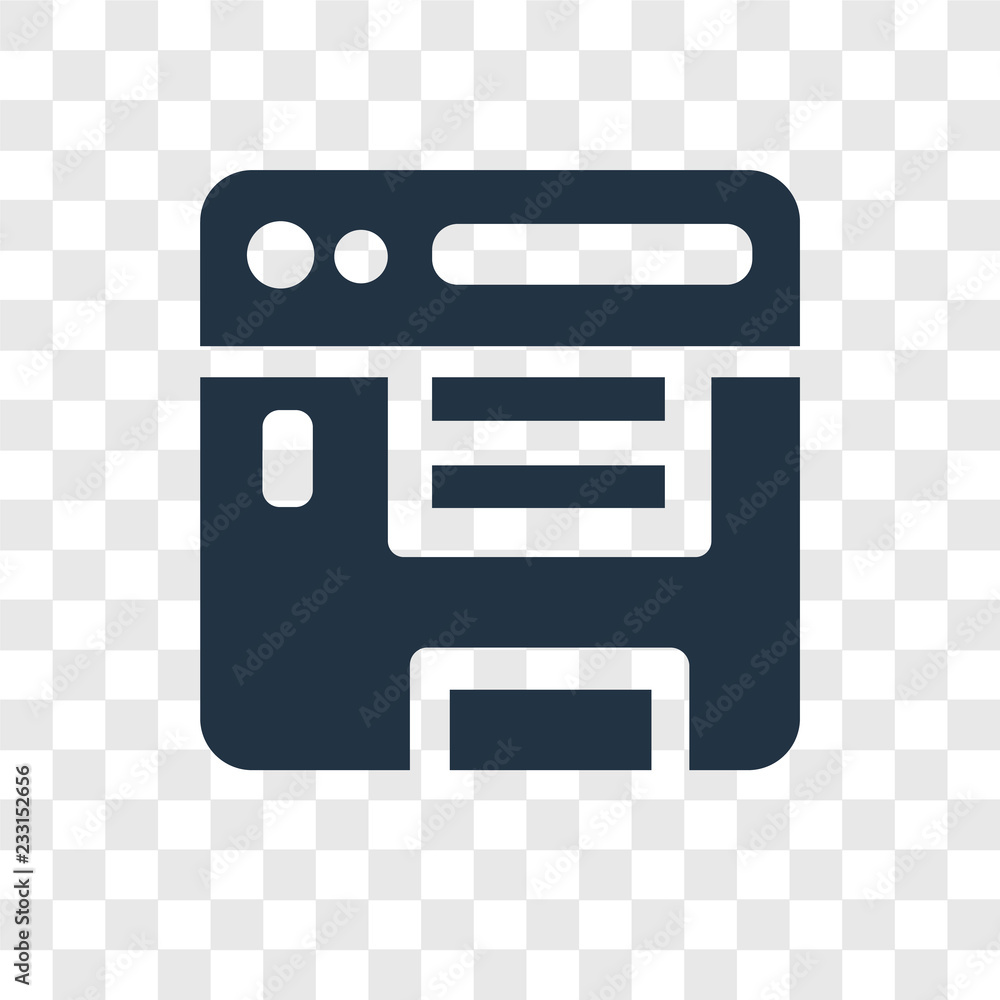Poster compiler vector icon isolated on transparent background, compiler transparency logo design