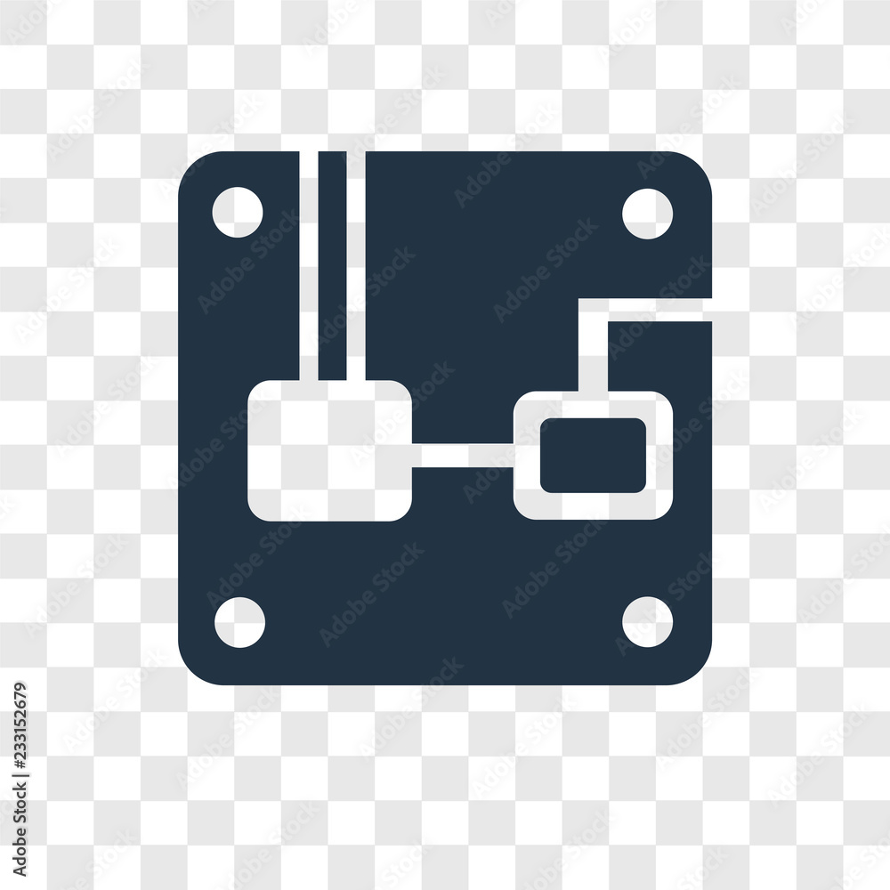 Poster hardware vector icon isolated on transparent background, hardware transparency logo design