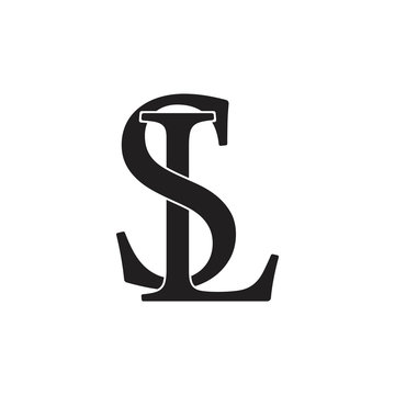 letters sl linked logo vector