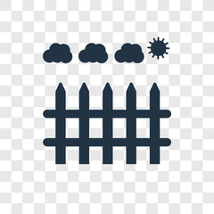 Fence vector icon isolated on transparent background, Fence transparency logo design