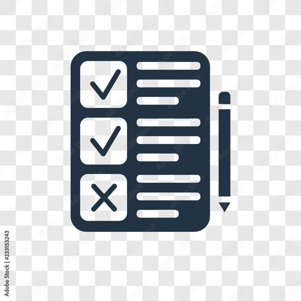 Poster clipboard vector icon isolated on transparent background, clipboard transparency logo design