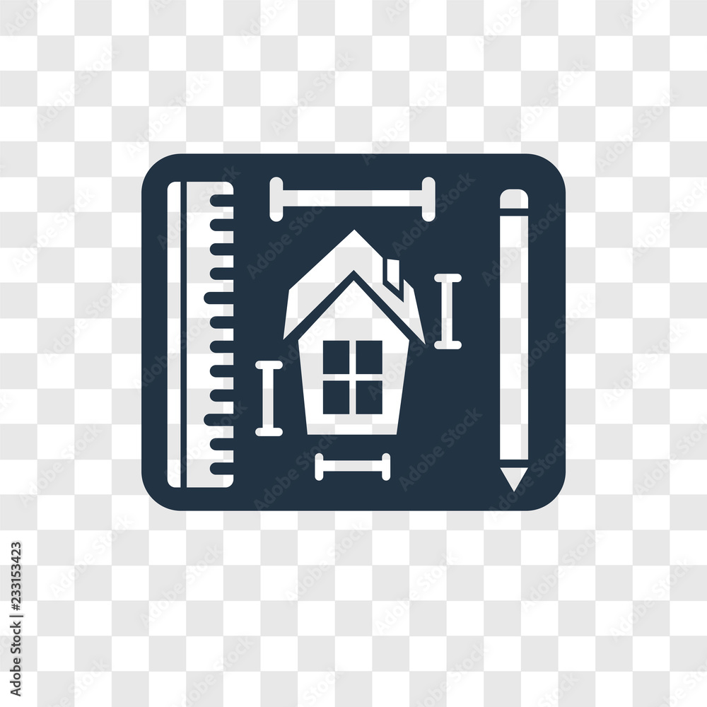 Poster print vector icon isolated on transparent background, print transparency logo design