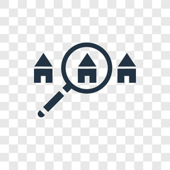 Search vector icon isolated on transparent background, Search transparency logo design