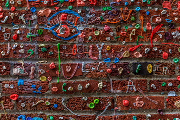 Market Theater Gum Wall in Pike Market in Seattle