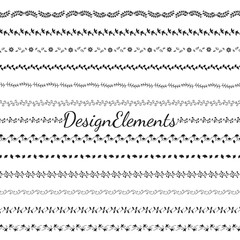 Fototapeta premium Collection of divider design element vectors