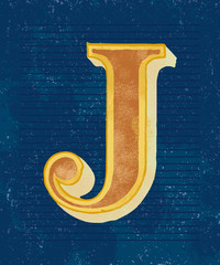 English alphabet letter J icon isolated