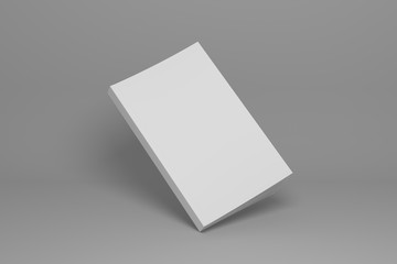 Soft cover 3D rendering book mockup.