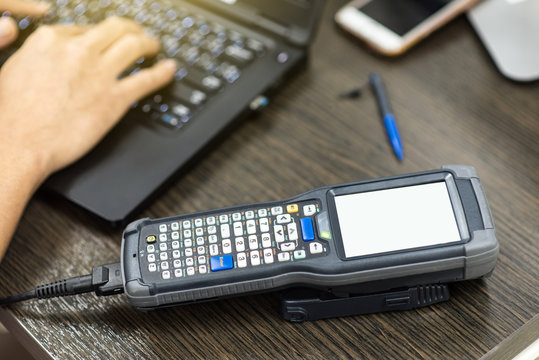 Programmer coding program connect with portable barcode scanner