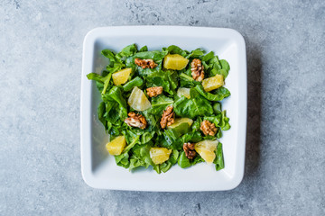 Salad with Rocket Leaves, Orange and Walnuts / Arugula or Rucola.