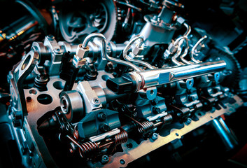 car engine inside view very close up, engine compartmen, Car Engine background