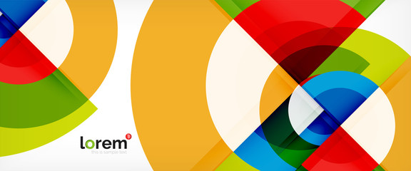 Obraz premium Circle abstract background, geometric modern design template