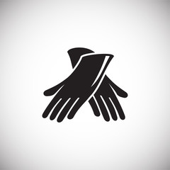 Safety gloves on white background icon