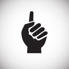 Prohibition finger on white background icon