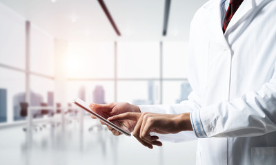 Medical industry concept by means of successful doctor