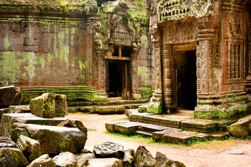 Ancient Angkor Wat Temple, Cambodia. Buddist monument