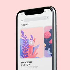 Mobile phone screen mockup design