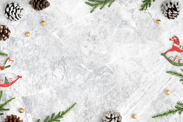 Festive Christmas decorated background mockup