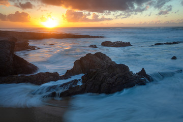 Sunset in Galician coast, Northwest Spain