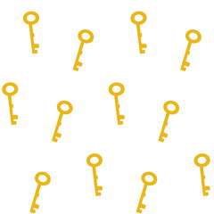 Vector seamless pattern in hand-drawn style. The key to the lock