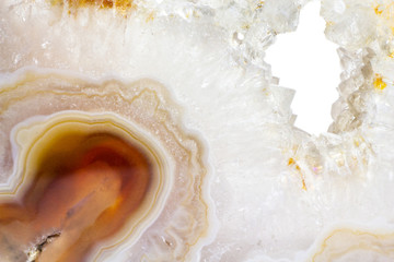 Natural agate druze pattern macro