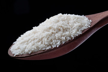 Spoonful of raw rice