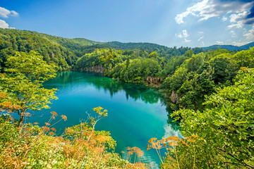 Landscapes of Plitvice Lakes National Park (Plitvicka jezera nacionalni park), Croatia