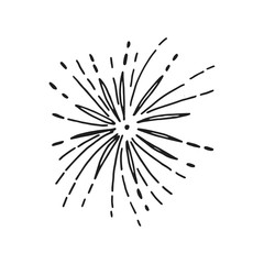 firework festive icon vector sketch. isolated object