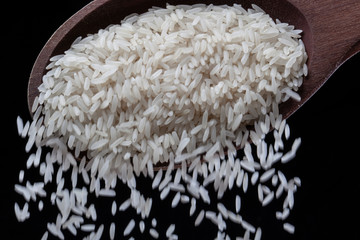 Spoonful of raw rice