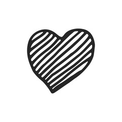 heart icon vector sketch. isolated object