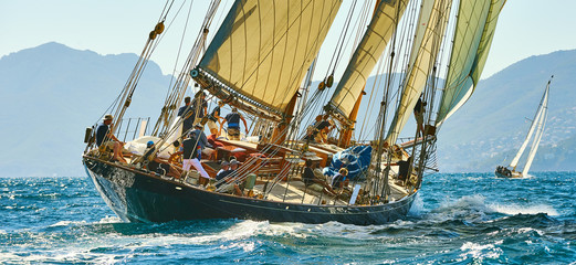 Sailing yacht race. Yachting. Sailing © Alvov