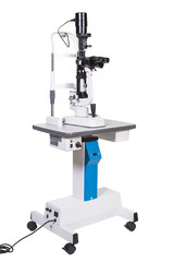 Modern medical equipment - ophthalmology operation surgical microscope isolated