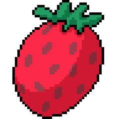 Fototapeta premium vector pixel art strawberry