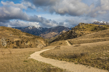 Cave Stream Scenic Reserve during sunset, South Island, New Zealand