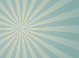 Sunlight retro faded wide background. blue and beige color burst background.