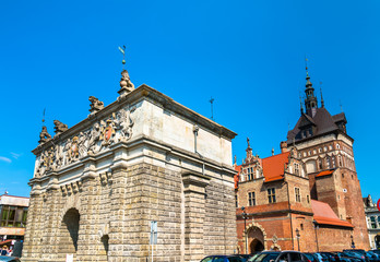 Obraz premium Upland Gate and Prison Tower in Gdansk, Poland